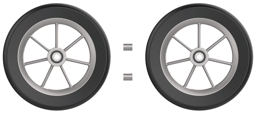Softbereifung Radsatz für Rehasense Rollatoren