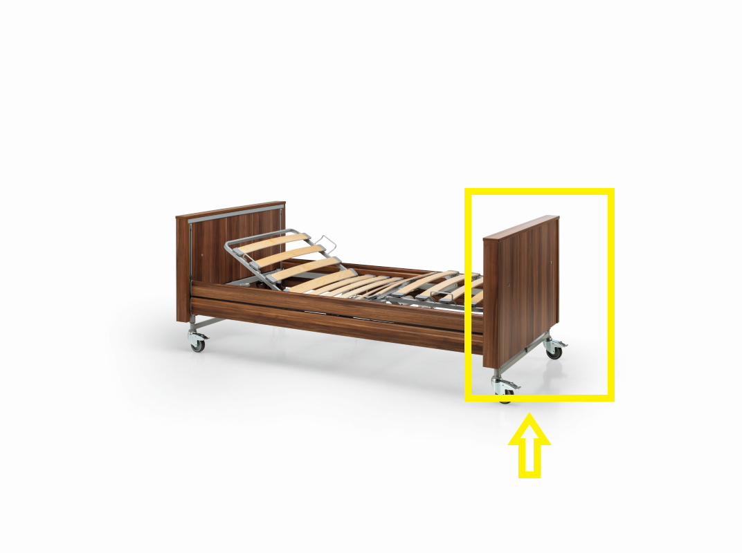 Hermann Bock Endstück-Vollverkleidung für Pflegebett domiflex push and ready