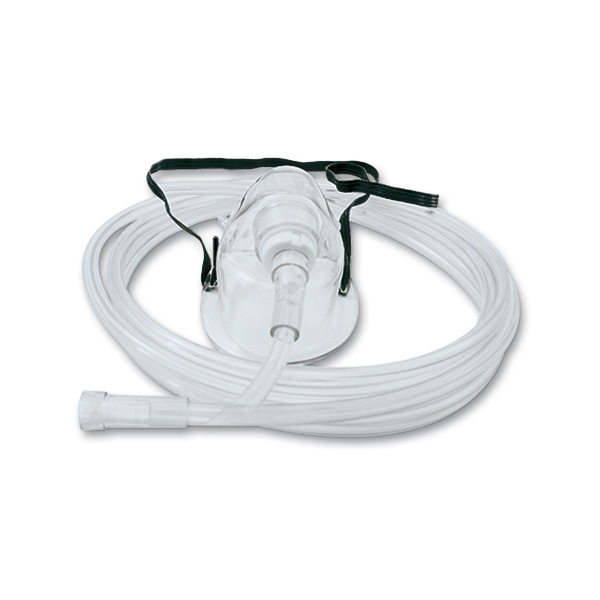 Sauerstoffmaske Atemmaske für Erwachsene mit Nasenclip und 2,10 m Sicherheitsschlauch