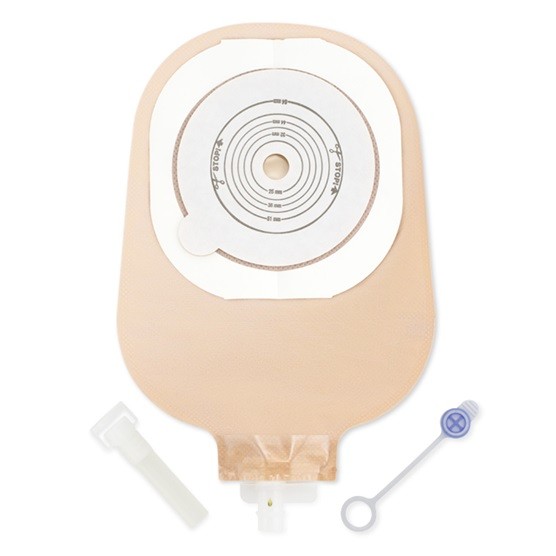 Urostomiebeutel einteilig Hollister Moderma Flextend plan mit Haftrand, maxi, 15-64 mm